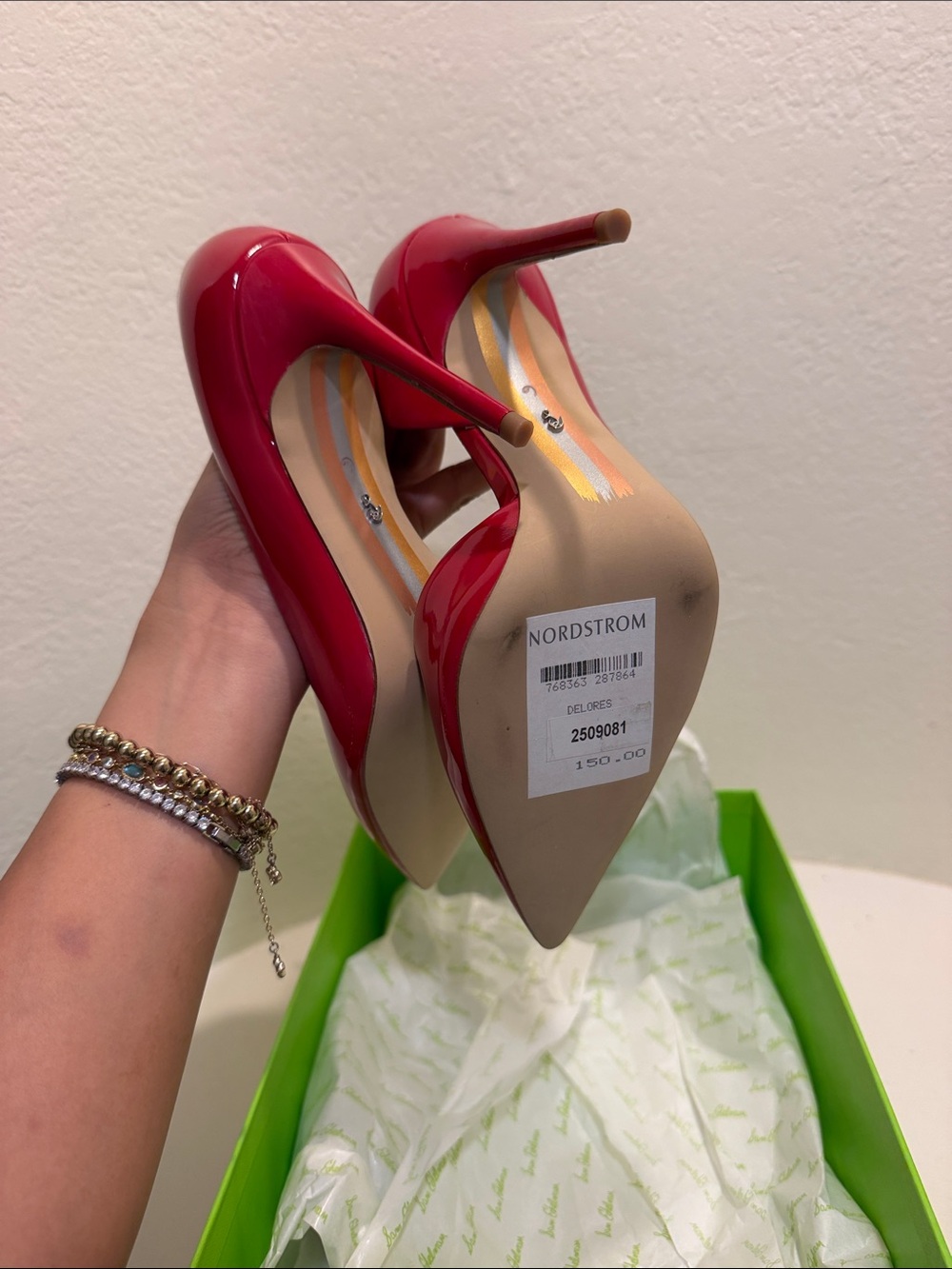 Sam Edelman Red Patent Pointed-Toe High Heels - Picture 4 of 5